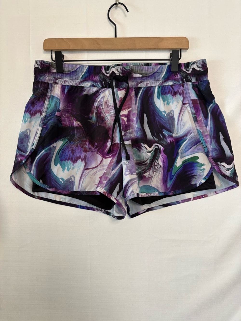 VELOCITY Marbled Running Shorts Size Large